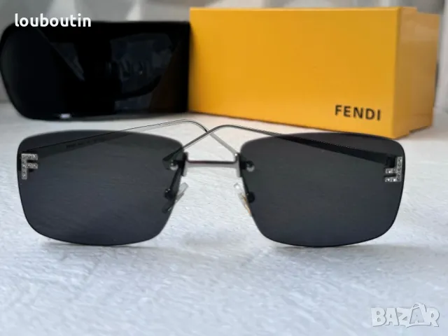 Fendi Дамски слънчеви очила правоъгълни с лого 4 цвята, снимка 7 - Слънчеви и диоптрични очила - 47085853