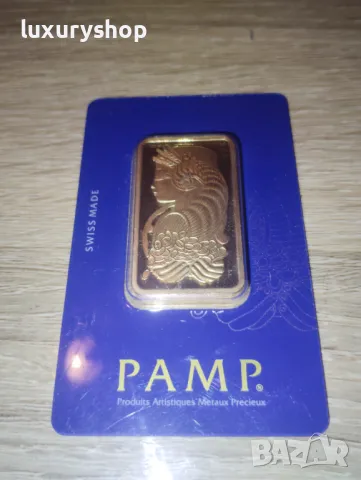 БЕЗПЛАТНА ДОСТАВКА! 31.1 грама, една унция, златно кюлче PAMP Фортуна, снимка 11 - Колекции - 49768066