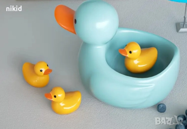 3D Малко пате патенце силиконов молд форма фондан шоколад гипс свещ сапун декор, снимка 2 - Форми - 51938204