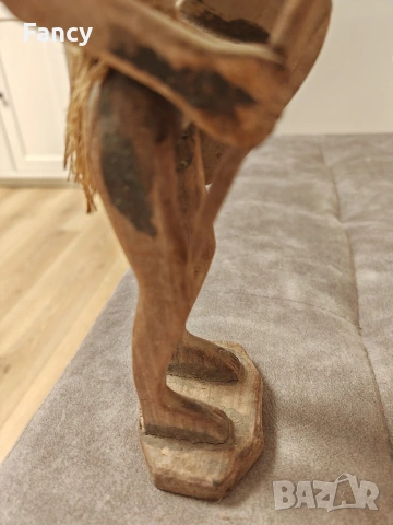 Дървена статуетка на африкански войн, снимка 9 - Антикварни и старинни предмети - 53120337