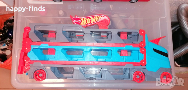 Hot Wheels Speedway Hauler™ Голям автовоз/писта с изстрелвачка
