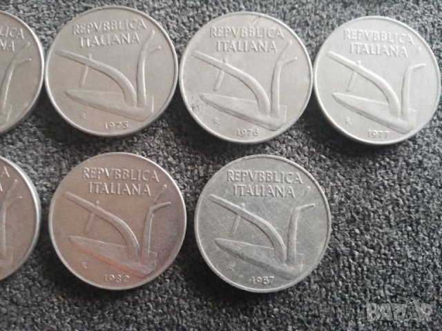лот от 17 монети от 10 италиянски чинтезими различни години, снимка 6 - Нумизматика и бонистика - 45307333