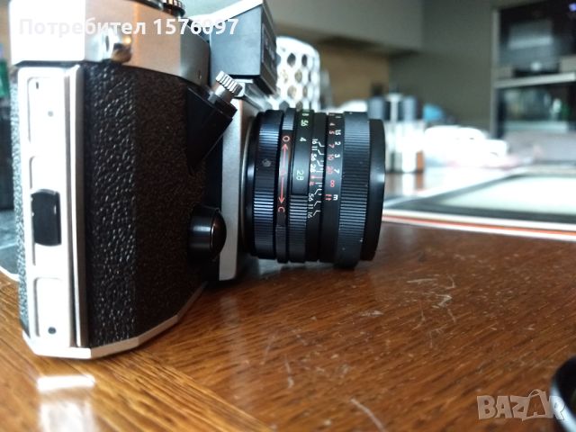 Телефото обектив Photax 135mm, Широкоъгълен Marep 35mm, адаптер М42 към Т моунт и Praktica Super TL, снимка 3 - Фотоапарати - 45844486