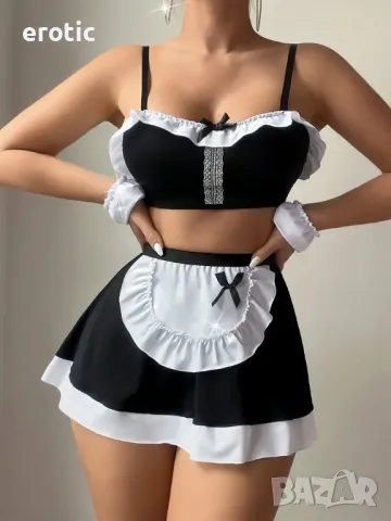 Еротично бельо - съблазнена сексуална прислужница - Код: K2222, снимка 5 - Бельо - 50397196