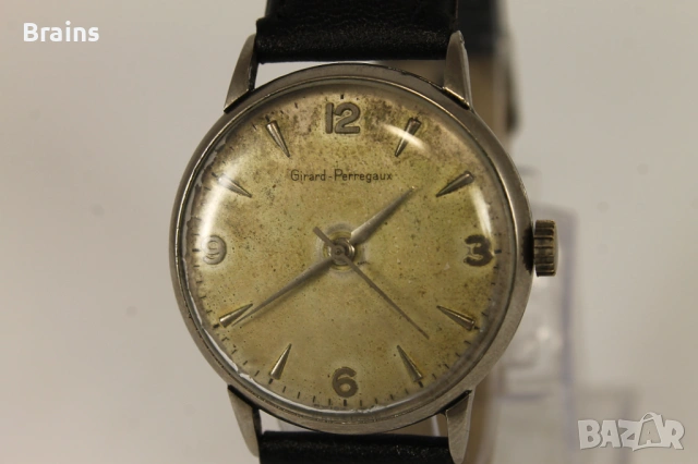 Рядък 1950'с GIRARD PERREGAUX 46EU Швейцарски Ръчен Часовник, снимка 3 - Мъжки - 54013442