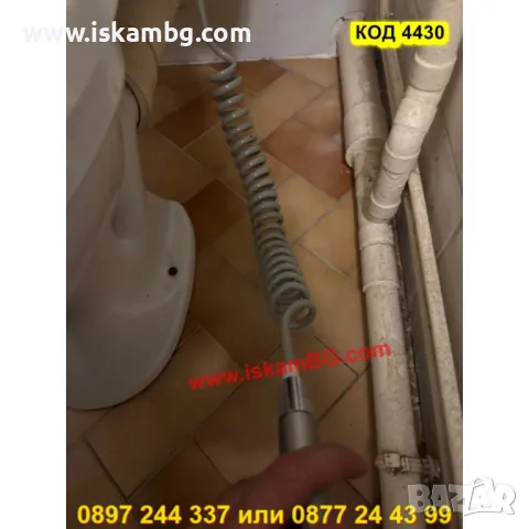 Душ комплект за интимна хигиена СЪС СПИРАЛОВИДЕН МАРКУЧ - КОД 4430, снимка 6 - Душове - 50292496