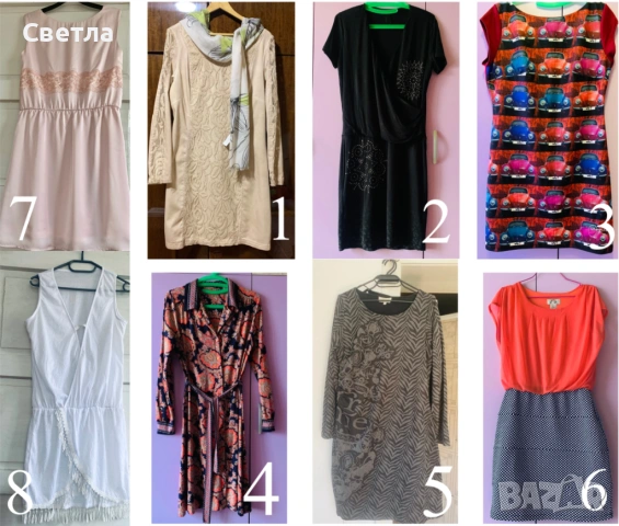 Разпродажба-Всичко по 5 евро за бр.Рокли,туники,блузи-нови и запазени, Размерите са S, M, L, XL,XXL, снимка 3 - Рокли - 54007044
