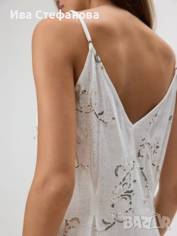 Нова елегантна дълга рокля дължина рокля вискоза  дискретни паети   , снимка 7 - Рокли - 50930824