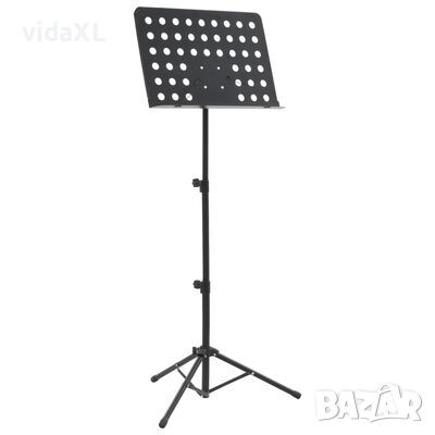 vidaXL Стойка за ноти, черна, стомана(SKU:70090