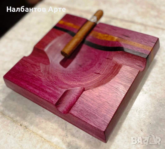 Пепелник за пури от екзотична дървесина - масив, снимка 6 - Декорация за дома - 53885907