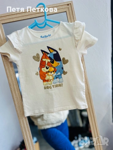 Детска тениска (за момиченце) Bluey and Bingo - размер 116