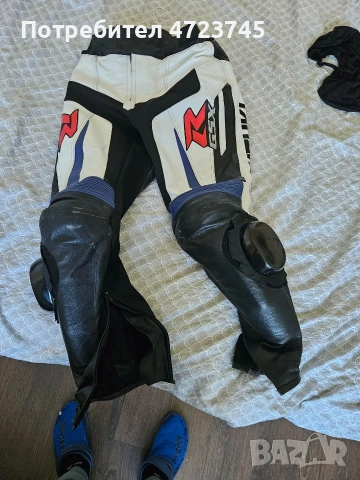 Suzuki оригинален кожен екип две части , снимка 7 - Спортни дрехи, екипи - 53660780