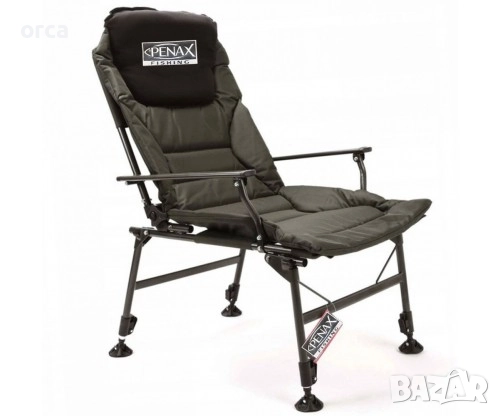 Шаранджийски стол-легло Penax до 150 кг за комфортен риболов, снимка 4 - Такъми - 51567040