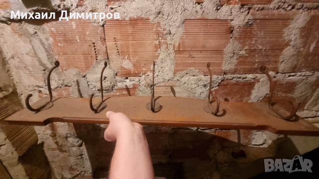 Стара закачалка изработена от дърво и метал, снимка 2 - Антикварни и старинни предмети - 45648897