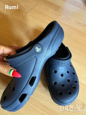 Оригинални тъмно сини чехли чехли Crocs ! 38-39 н, снимка 6 - Чехли - 47059860