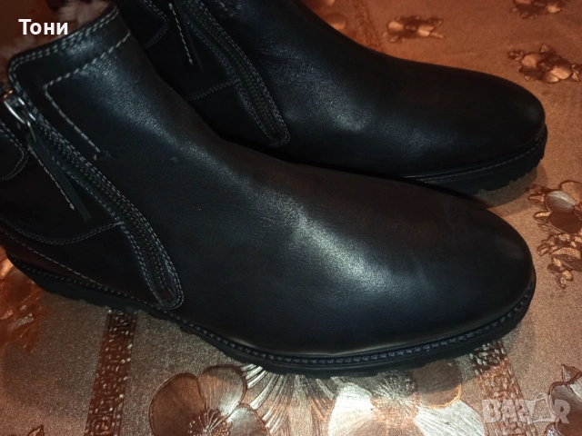 SALAMANDER Оригинал Нови Мъжки Боти Изцяло от Естествена Кожа 43, снимка 4 - Мъжки боти - 53612331