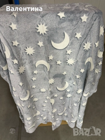 Светещо в тъмното одеяло Magic Blanket + Подарък Голям комплект конструктор с 165 части Плъзгащ блок, снимка 3 - Олекотени завивки и одеяла - 54268174