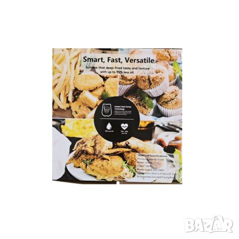 Уред за готвене без мазнина Air Fryer,4 л.,700W JD688, снимка 4 - Фритюрници - 46089830