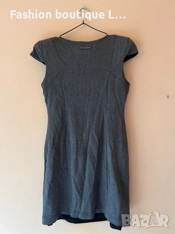 Сива рокля от материята модал и ръкави капаци с подплата подходяща за есента и зимата 38 размер 🩶🩶, снимка 4 - Рокли - 52075562