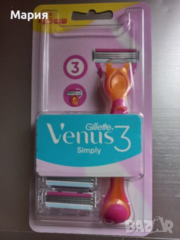 Gillette Venus 3 Simply Дамска самобръсначка с 8 резервни ножчета 