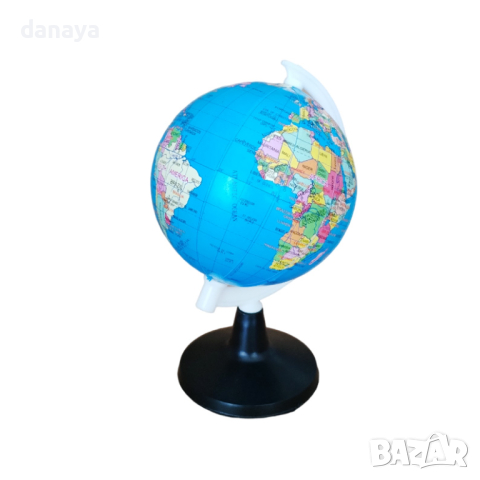 4659 Глобус географска политическа карта на света, диаметър 8.5 см, снимка 2 - Ученически пособия, канцеларски материали - 44967977