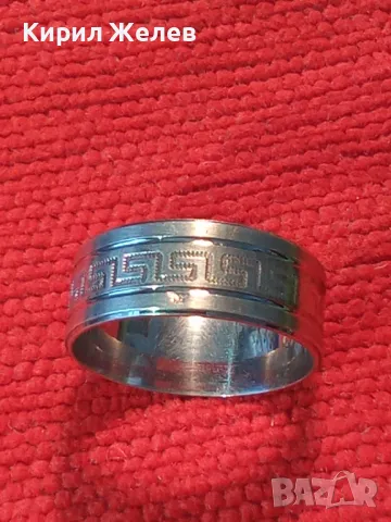 СТИЛНА СРЕБЪРНА ХАЛКА ПРЪСТЕН СРЕБРО 925 с ВЕРСАЧЕ ОРНАМЕНТИКА 47117, снимка 11 - Пръстени - 50072661