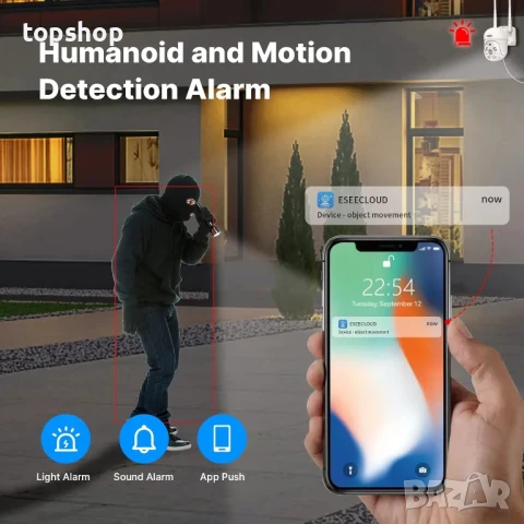 НОВА, пусната за тест, Hiseeu PTZ + 3TB 5MP безжична СОТ система с 12" монитор, 10-канална..., снимка 9 - Комплекти за видеонаблюдение - 50495043