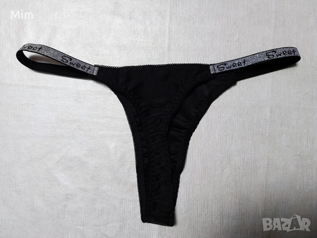 XL Черна еластична полупрашка с брокатен сребрист ластик , снимка 5 - Бельо - 52909431