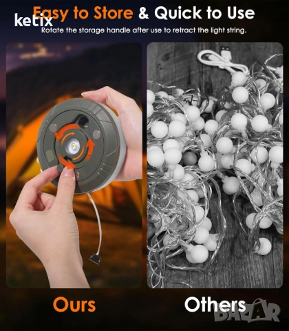 MoKo Къмпинг гирлянд,10м, снимка 5 - Къмпинг осветление - 53782310