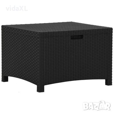 vidaXL Градинска кутия за съхранение, 60x54x41 см, PP ратан, графит（SKU:318238, снимка 1 - Други - 46167423