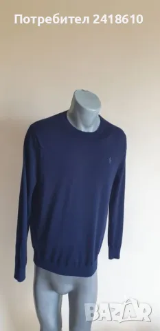 POLO Ralph Lauren Slim Fit  Merino Italian Yarn Mens Size L ОРИГИНАЛ! Мъжки тънък Вълнен Пуловер!, снимка 3 - Пуловери - 47498901