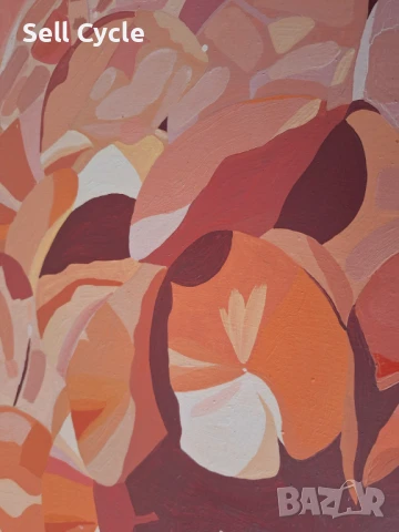 ✅КАРТИНА МАСЛО - ЛИЛИЯ В РОЗОВО - 120/80 СМ. ❗, снимка 6 - Картини - 51413553