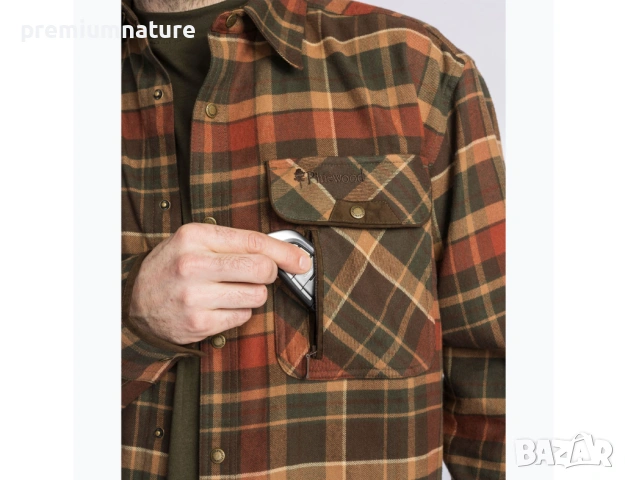 🏕️ ОФЕРТА → Pinewood / мъжка хибридна ловна риза ○, снимка 10 - Ризи - 53924926