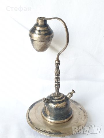 Сребърна миниатюра - Газова лампа, снимка 5 - Антикварни и старинни предмети - 45552398