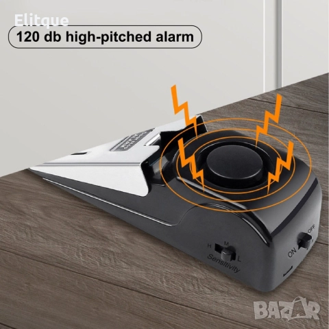 Стопер за врата с вградена аларма Door stop alarm, модел DS080W TV984, снимка 7 - Други стоки за дома - 52862671
