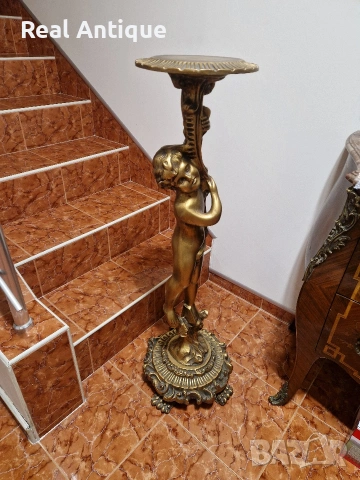 Уникална антикварна колона поставка постамент , снимка 5 - Антикварни и старинни предмети - 53563024