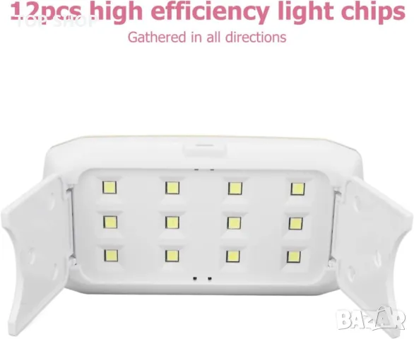 36W UV LED лампа за нокти Blueque MINI8, снимка 3 - Педикюр и маникюр - 48648474