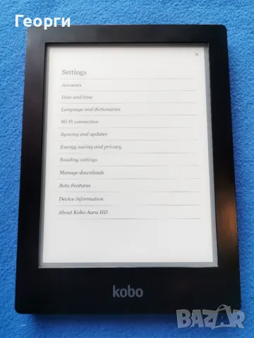 четец KOBO Aura HD, снимка 6 - Електронни четци - 48919539