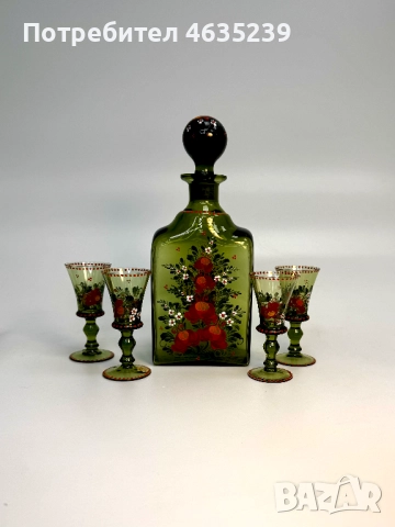 Сервиз за аперитив, гарафа и чаши за ликьор, снимка 2 - Сервизи - 52984869