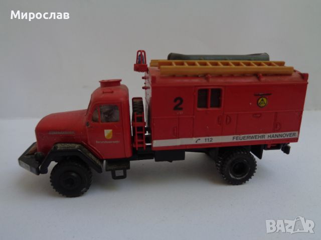 ROCO ? PREISER? H0 1/87 MAGIRUS МОДЕЛ ИГРАЧКА ПОЖАРНА КАМИОН, снимка 1 - Колекции - 46744213