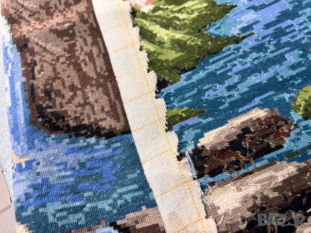Ушит Гоблен "Водната фея"-52см х 34 см, снимка 12 - Гоблени - 54056297
