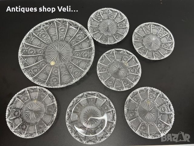 Кристални чинии №5444 , снимка 1 - Антикварни и старинни предмети - 45862518
