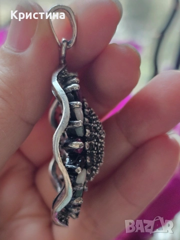 Масивен сребърен медальон , снимка 6 - Колиета, медальони, синджири - 53905949