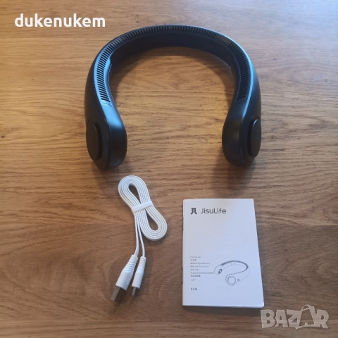 USB вентилатор за врат 5 скорости, 4000 mAh, безопасен, тих, hands-free, снимка 9 - Друга електроника - 52721941