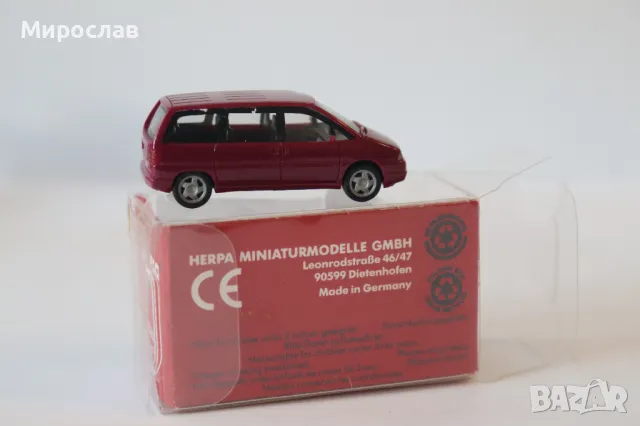 HERPA 1/87 H0 PEUGEOT 806 ИГРАЧКА КОЛИЧКА МОДЕЛ, снимка 3 - Колекции - 49259098