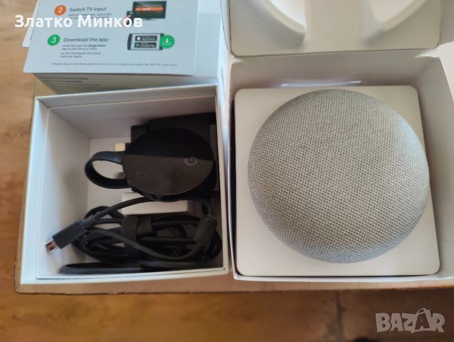 Google Chromecast Ultra 4K и Google Home mini , снимка 2 - Плейъри, домашно кино, прожектори - 45301570