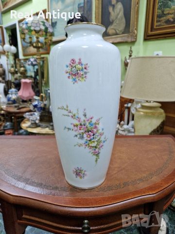 Уникална много красива антикварна немска порцеланова ваза , снимка 3 - Вази - 45711831