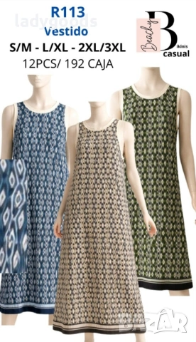 Рокли - летни,плажни с Лен.Модел R 13., снимка 2 - Рокли - 54265388