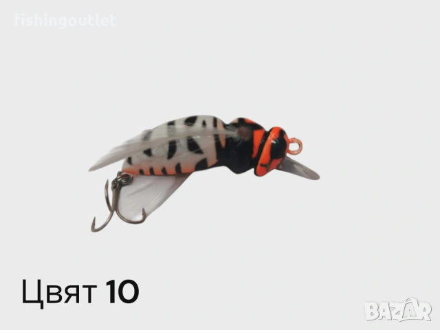 Убийствено ефективен воблер оса ( пчела ) Okinwa . 10 цвята. 2.5гр 3.5см, снимка 12 - Стръв и захранки - 53028213