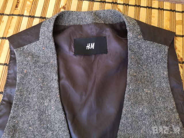 H&M Wool Vest / S* / мъжки елегантно официален елек с вълна / състояние: ново, снимка 13 - Екипировка - 45201103
